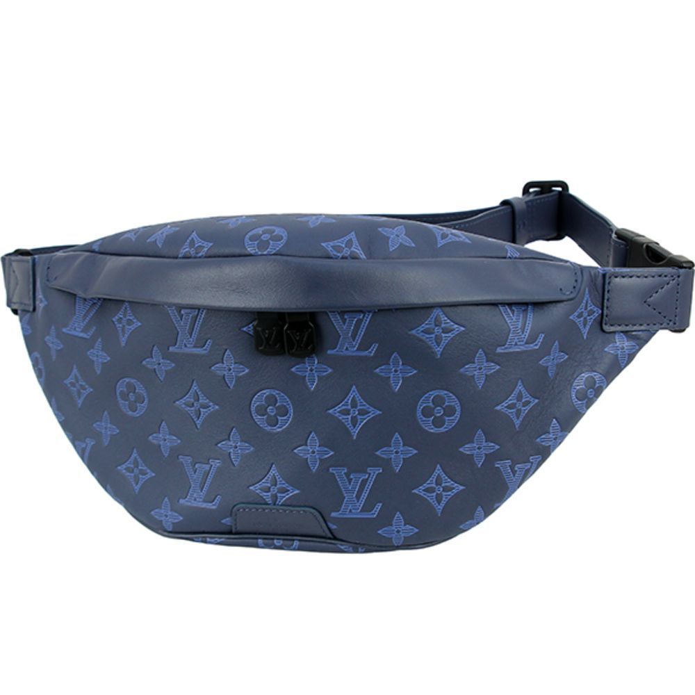 Discovery BumBag Monogram Shadow Crossbody Waist Pouch HipBag Blue Black